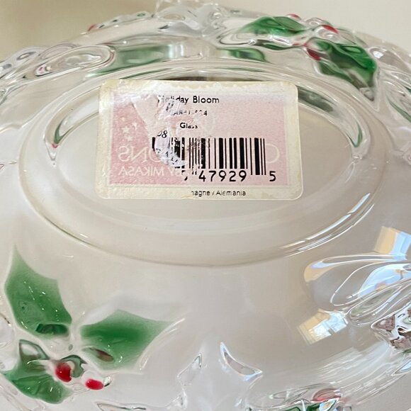 Mikasa Christmas Holiday Bloom Bloom Glass Basket - Picture 11 of 12